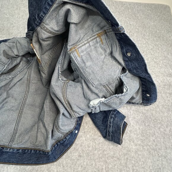 Vintage Levis Blue Denim Trucker Jean Jacket Women's Size Large 77715-0289 - Picture 7 of 10